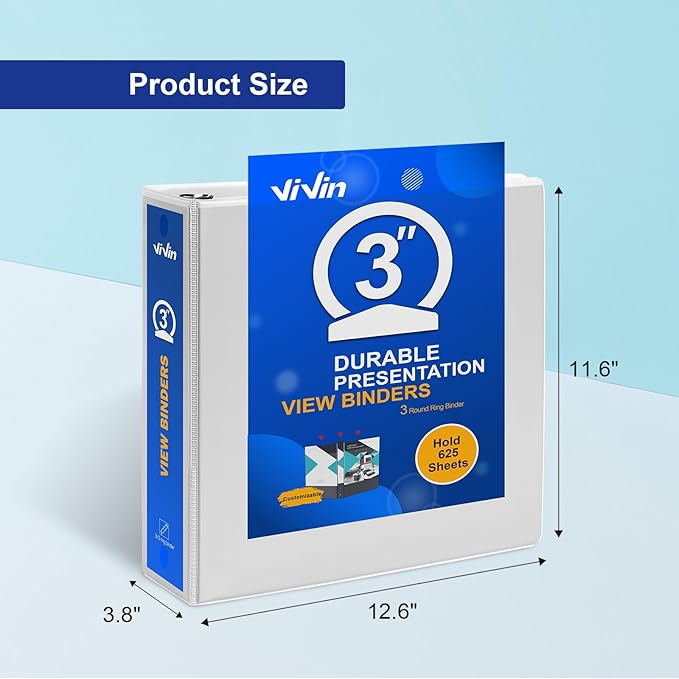 ViVin 3 Ring Binder 3 inch - Image 4