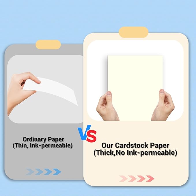 Cardstock 8.5 x 11, Thick Printer Paper, Card Stock Paper 200 gsm, 80 Sheets - Image 4
