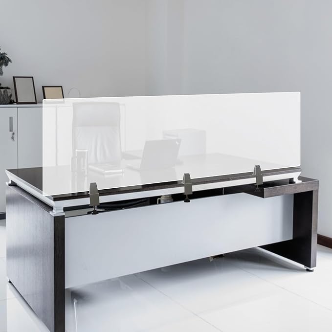Desk Divider, Acrylic Desk Privacy Panels, Privacy Desk Screen, Frosted Acrylic - Image 5
