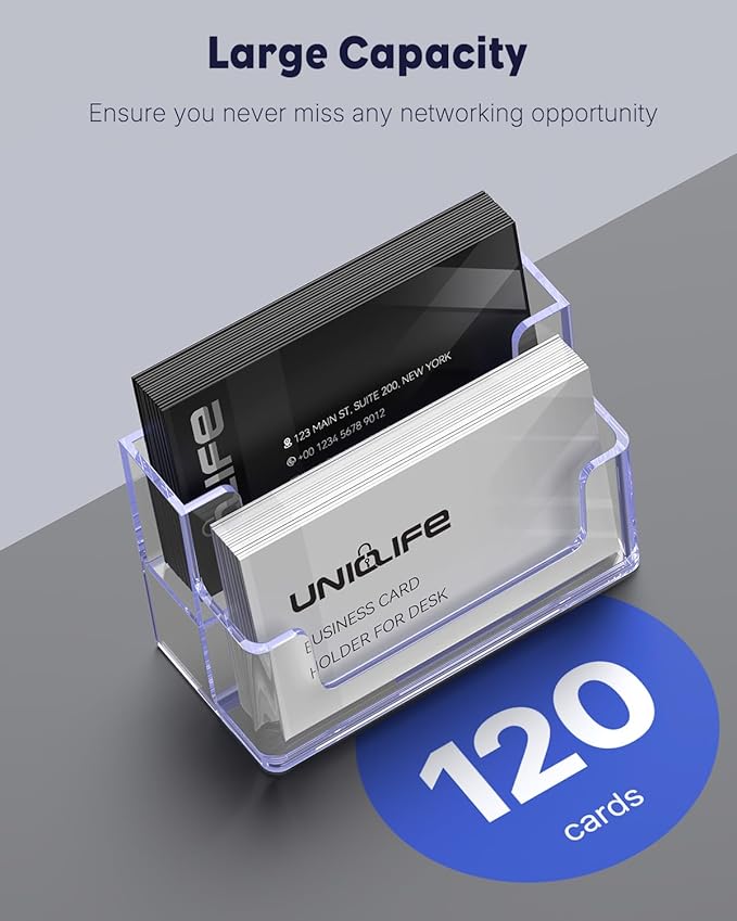 Uniclife Acrylic Business Card Holder - Image 4