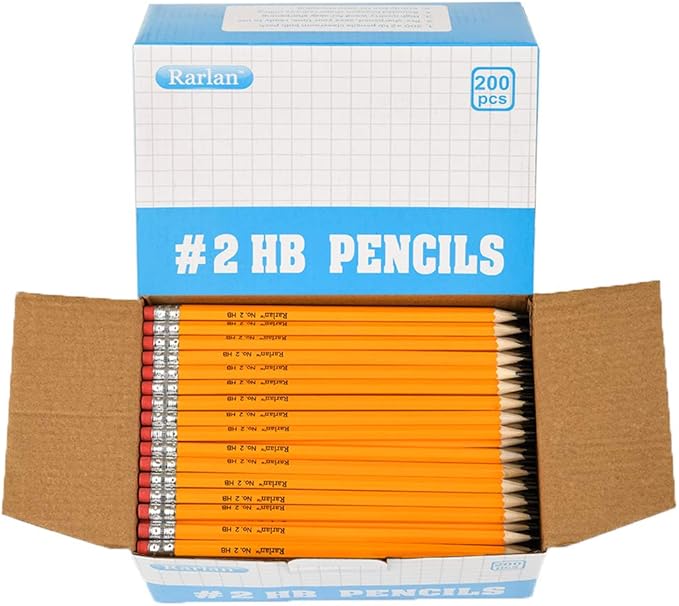Rarlan Wood-Cased #2 HB Pencils, Pre-sharpened by Rarlan