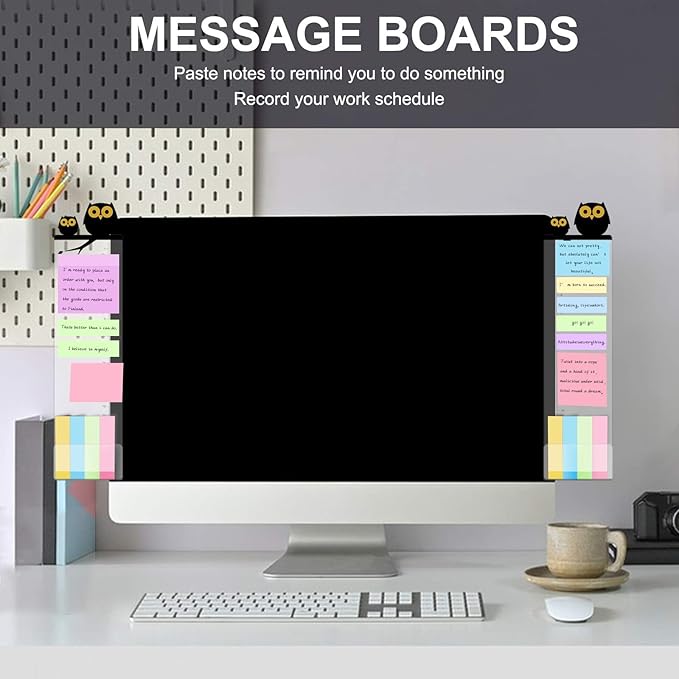 2pcs Office Desk Accessories Monitor Memo Board Computer Message Board Office - Image 7