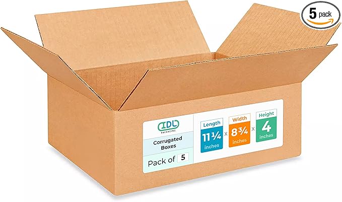 IDL Packaging - B-1184-5 11 1/4"L x 8 3/4"W x 4"H Letterhead Cardboard Box by IDLPackaging