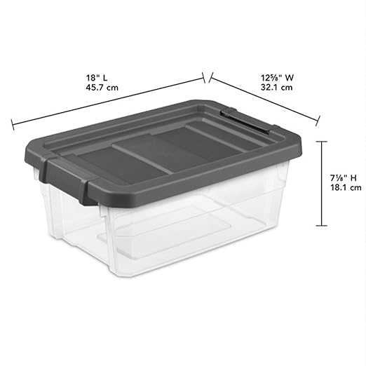 Sterilite Box Stacker Modular Clear 16QT 14723V06 - Image 3