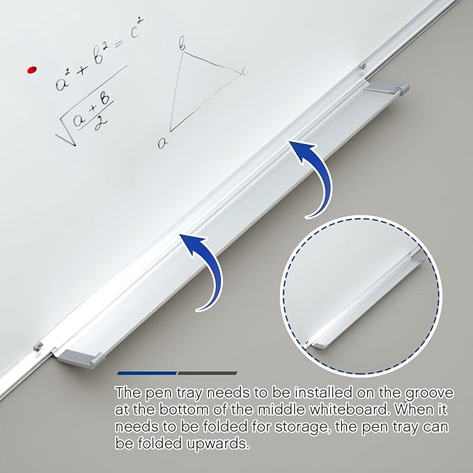 72” x 40” Foldable Whiteboard Dry Erase Board Large Tri Folding Whiteboard - Image 6