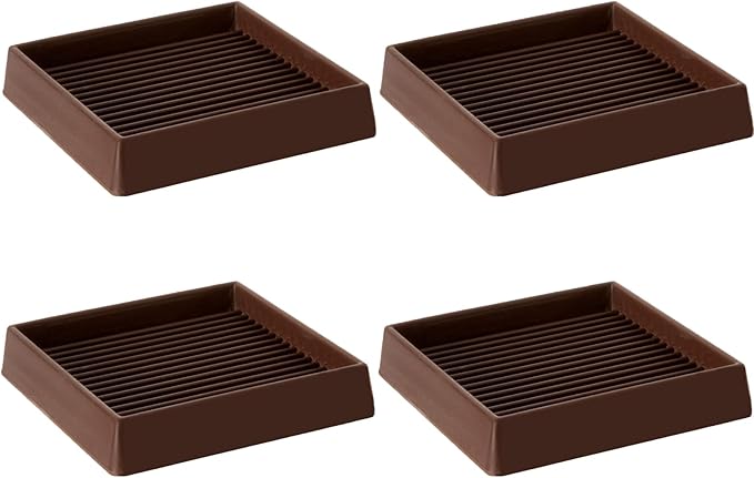 VOCOMO 5X5 Rubber Caster Cups, Non Slip Furniture Pads, Anti-Slip Gripper by VOCOMO