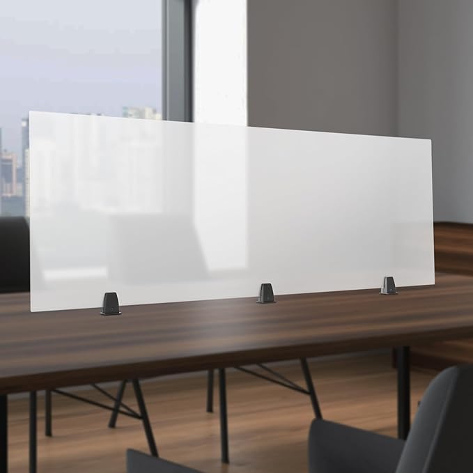Desk Divider, Acrylic Desk Privacy Panels, Privacy Desk Screen, Frosted Acrylic - Image 4