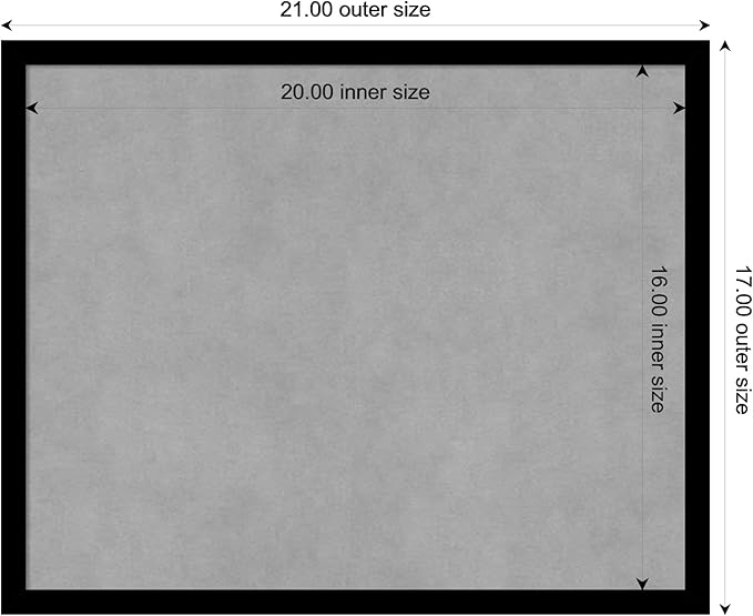 Amanti Art Black Framed Magnetic Board 17x21 Small Vision Board - Image 4