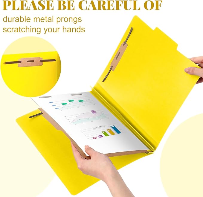 Skyygemm 24 Pcs Classification Folders Letter Size, 1 Divider Pressboard File - Image 3