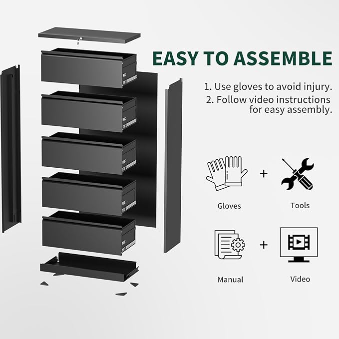 4 Drawer Lateral File Cabinet - Image 9