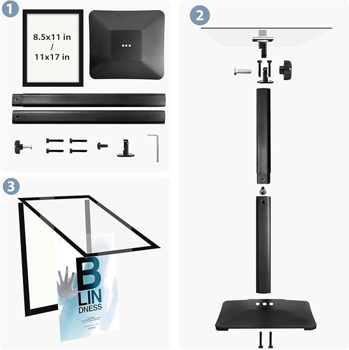 STANDNEE Heavy-duty 8.5x11 in Sign Stand Holder Floor Stand Sign, Poster - Image 9
