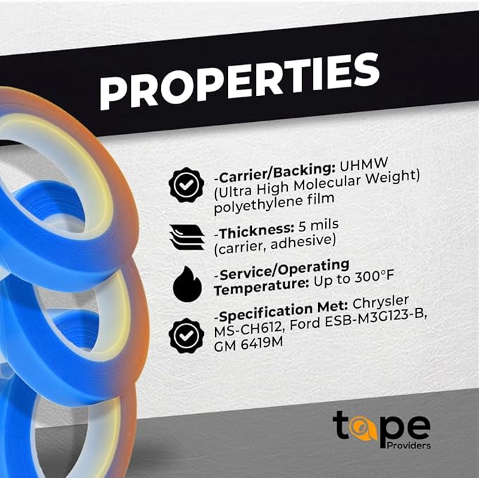 WOD SPT7A UHMW Polyethylene Transparent Film Slick Tape, 1.5 inch x 10 ft. - Image 6