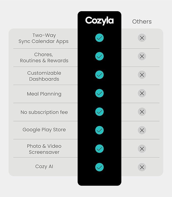 Cozyla Mate Calendar+ 2: 24" Digital Calendar Wall Touch Screen Chore Chart - Image 2