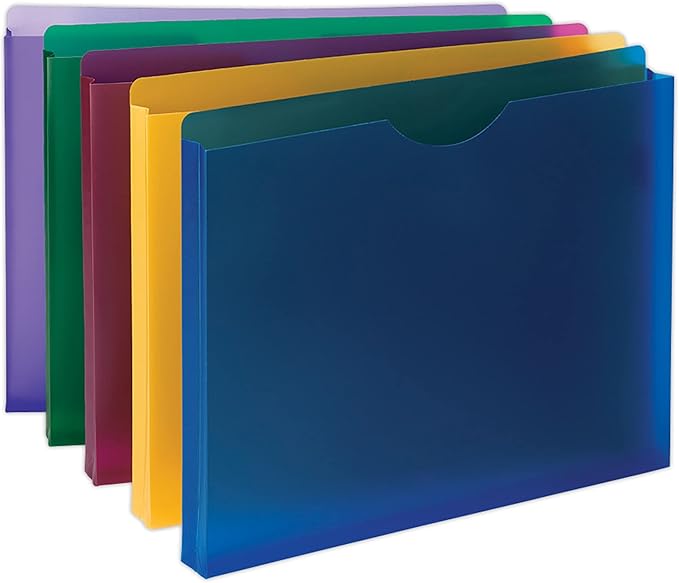 Smead Poly Expanding File Jacket, Straight-Cut Tab, 1” Expansion, Letter Size - Image 2