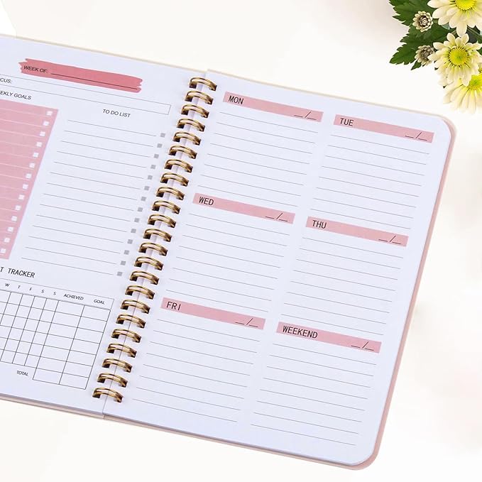 Undated Weekly Planner- Weekly Goals Notebook, A5 To Do List Planner, Habit - Image 6