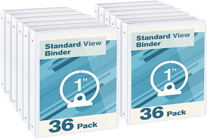 CIXILDTS 1-inch Round Ring Binder, Durable 1" 3 Ring Binder Fit Letter Size by CIXILDTSOffice