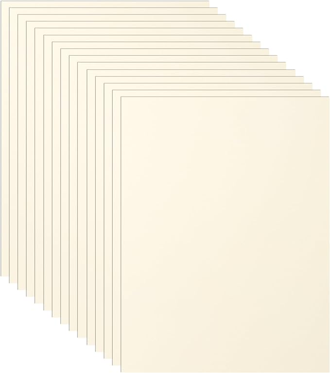 100 Sheets Cream Cardstock 8.5 x 11 Off White Paper, 75lb Premium Ivory Paper by Guakicae