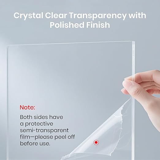 CALPALMY 18x24 Inch Clear Acrylic Sheet - Image 3