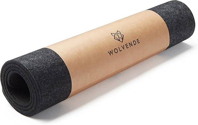Wolvende Premium Felt Desk Mat | Small 12" x 27.5" Multifunctional Desk Pad by Wolvende