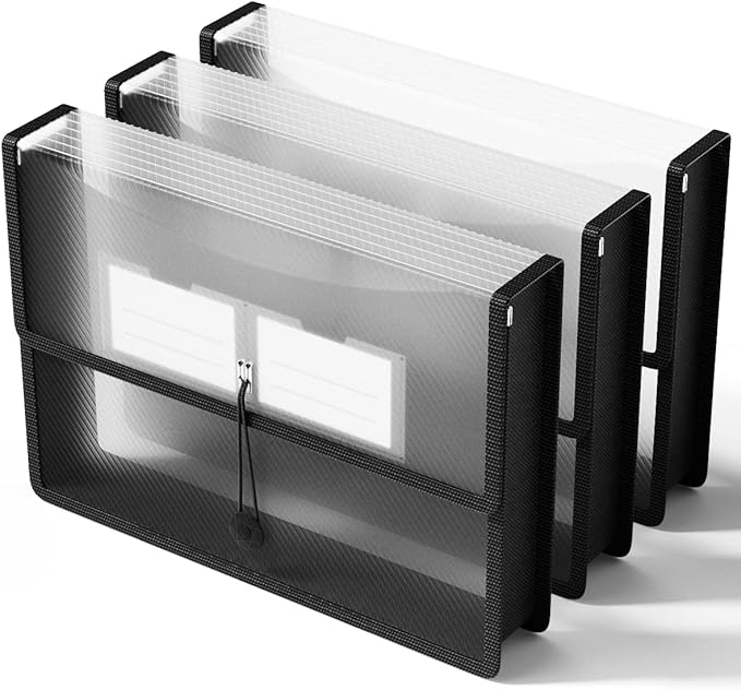 ThinkTex Plastic Expanding File Folder, Transparent envelopes by ThinkTex