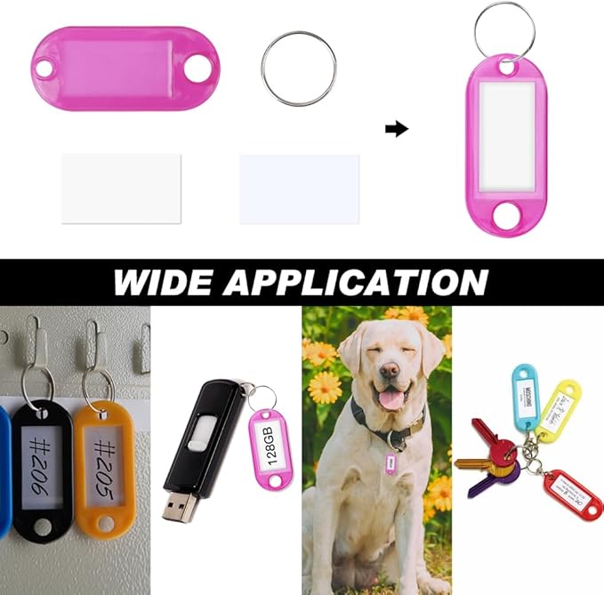 Key Tags, Key Labels, 10 Pack Plastic Key Tags - Image 5