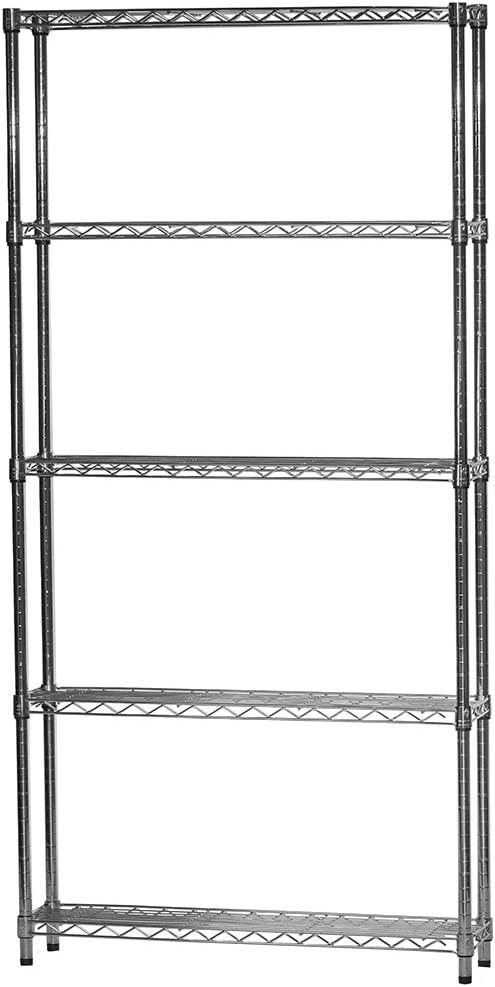 Shelving Inc. 8" d x 36" w x 54" h Chrome Wire Shelving by ShelvingInc