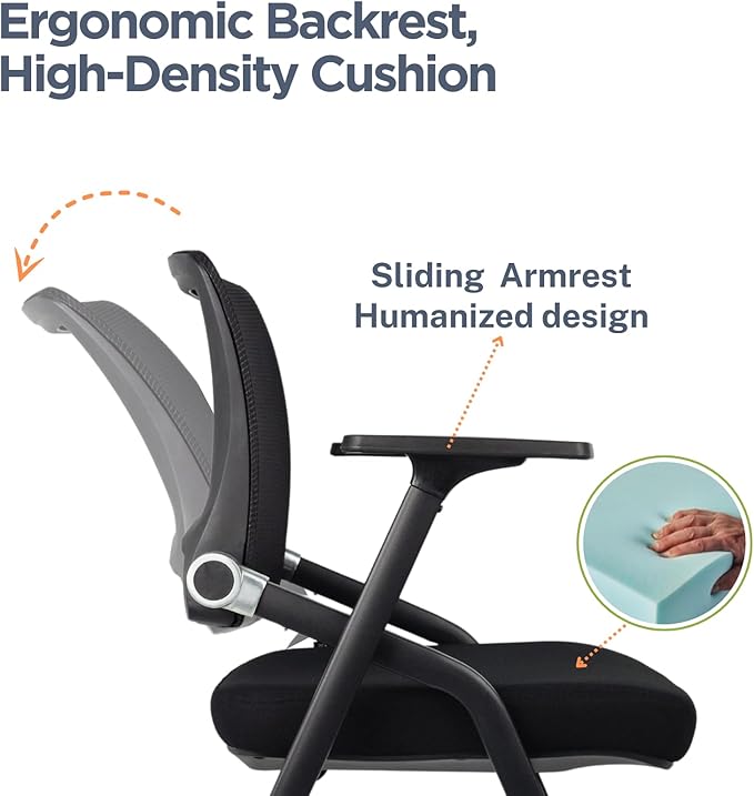 SLKJChr 2 Pack Foldable Office Chairs - Image 4