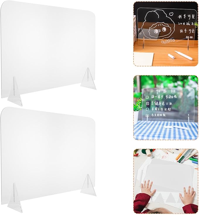 Generic 5Pcs Acrylic Writing Boards 20X30Cm Desktop Message Whiteboards - Image 8