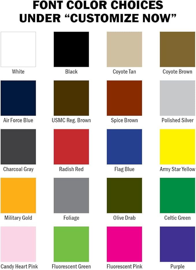 Custom Uniform Name Tapes Solid Colors. Hunter Green Fabric, 4 Inch Hook - Image 2