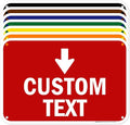 Custom Arrow, Custom Directional Sign, Down Arrow, 12x18 Inches, 55 mil thick by MySignCenter