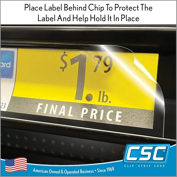 Price Data Channel Label Holder Chips, 10 Mil Thick, Gondola Shelf Edge - Image 3