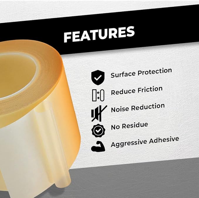WOD SPT7A UHMW Polyethylene Transparent Film Slick Tape, 3 inch x 36 yd. - Image 3