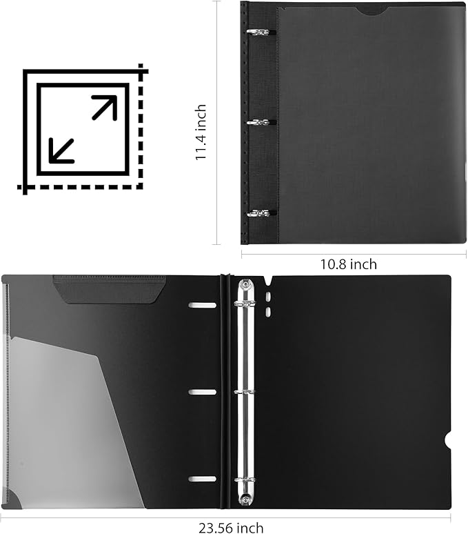 WOT I 1 Inch Telescoping 3 Ring Binder 4 Pack, Expandable Flexible Binder - Image 7
