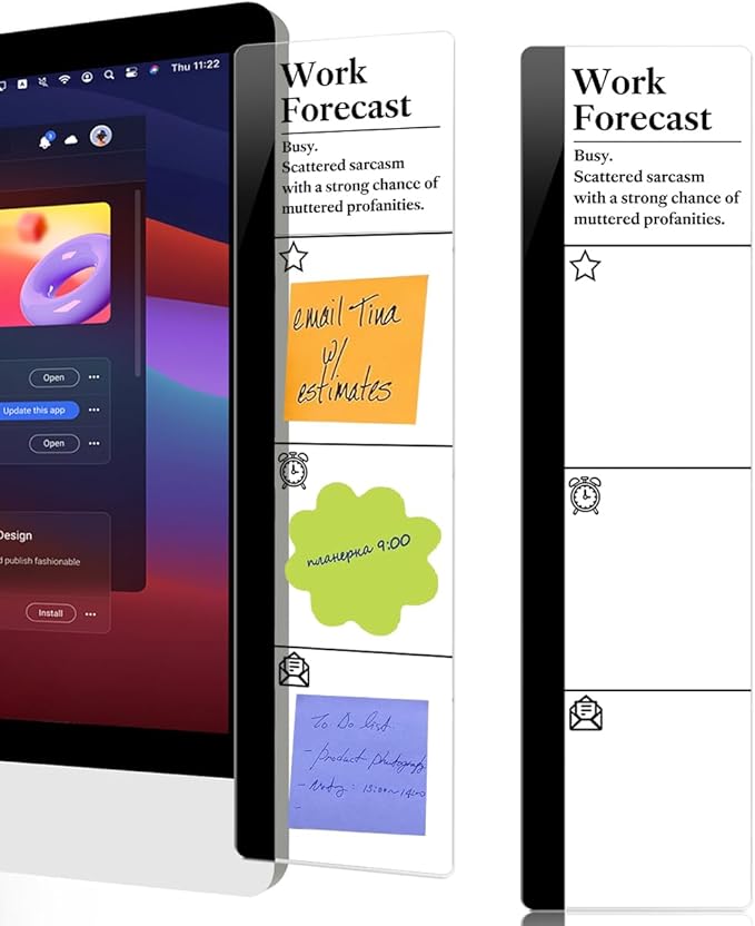 Computer Monitor Memo Board Work Forecast Logo Decor Monitor Message Board by HTBIG