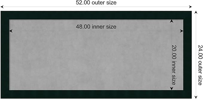 Amanti Art Black Framed Magnetic Board 24x52 Oversize Vision Board - Image 4
