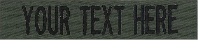 Custom Uniform Name Tapes Solid Colors. Olive Drab Fabric, 4 Inch Sew on by NORTHERNSAFARI