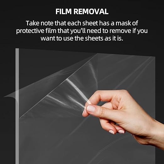 CALPALMY 12 x 24 Inch Clear Acrylic Sheets 1/4" Thick Plexiglass; Use - Image 3