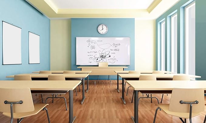 Ghent 4 x 8 Porcelain Magnetic Whiteboard, Aluminum Frame, 1 Marker, 1 Eraser - Image 5