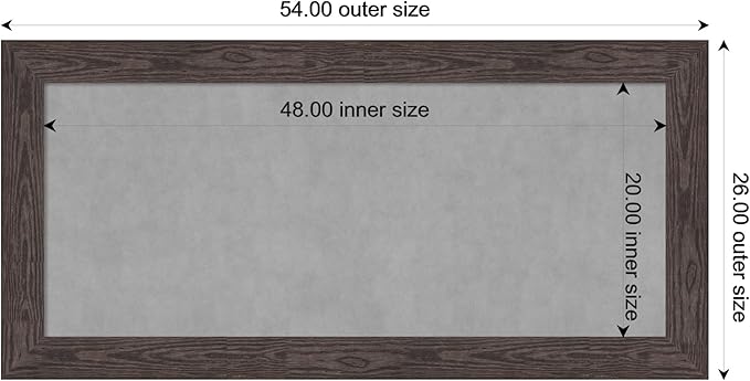 Amanti Art Black Framed Magnetic Board 26x54 Oversize Vision Board - Image 3