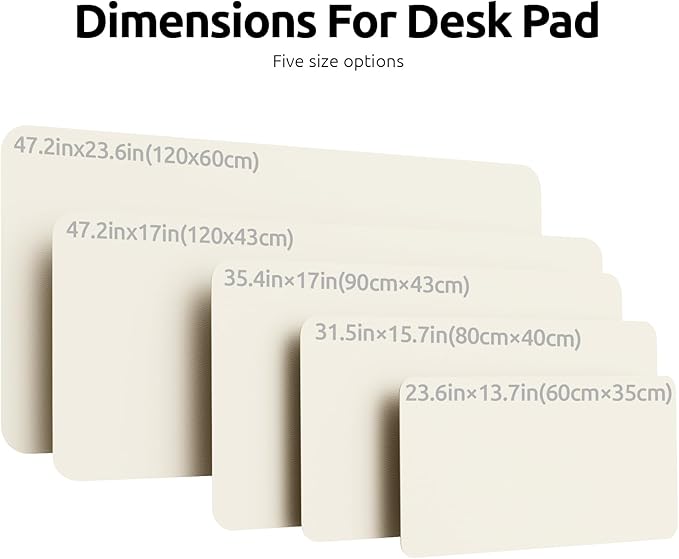 YSAGi Leather Desk Protector, Office Mat, Large Mouse Mat, Non-Slip PU Leather - Image 4