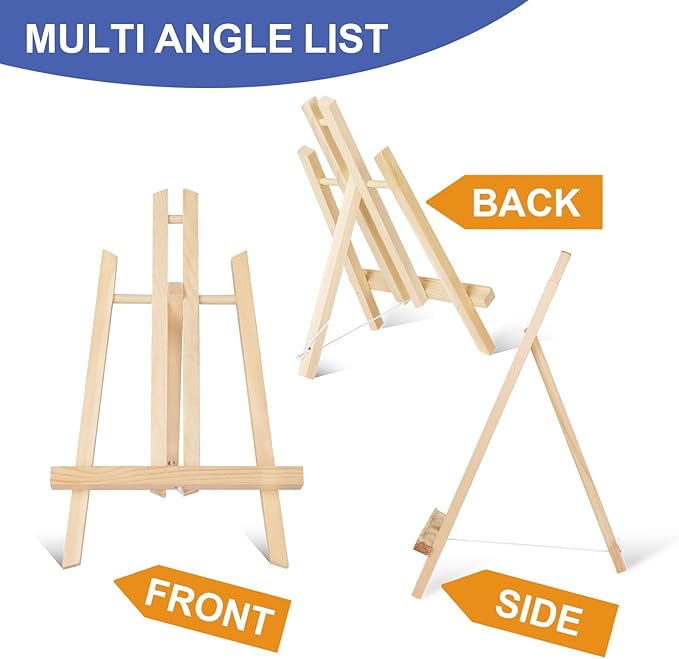 ESRICH 2 Pack 11.8" Wood Easels, Tabletop Easel - Image 3