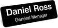 Custom Engraved Name Tags, Magnetic Black and White Name Tags, Personalized by MySignCenter