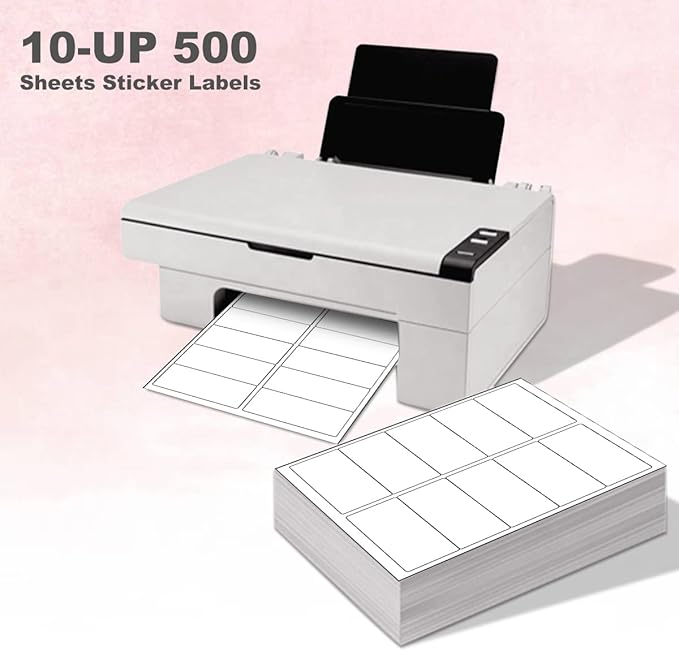 BESTEASY 10-UP Address Labels, /Address Mailing Labels 500 Sheets Shipping - Image 2