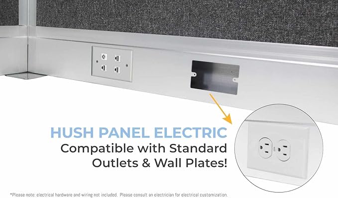 Versare Pre-Configured Hush Panel Electric Cubicle | Workstation Divider Walls - Image 2