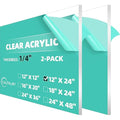 CALPALMY 12 x 24 Inch Clear Acrylic Sheets 1/4" Thick Plexiglass; Use by CalPalmy