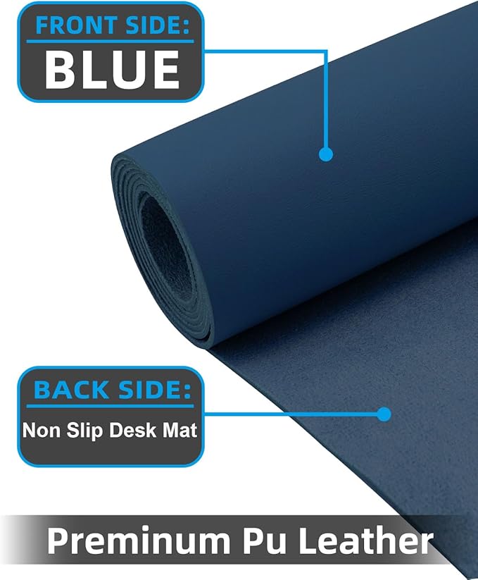 Desk mat Large, Leather Desk Pad Protector, Office Desk Mat, Mouse Pad - Image 2