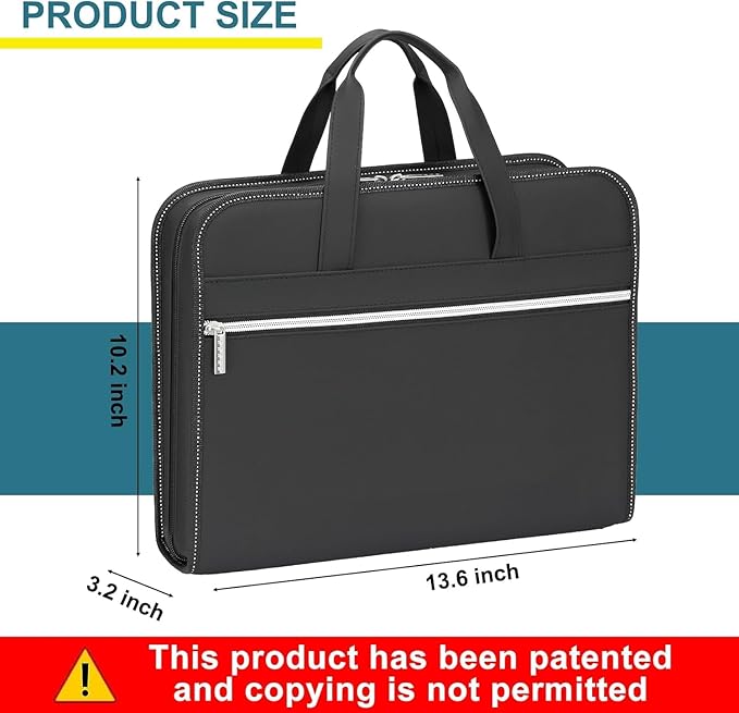 SEEKIND PU Leather Accordion File Organizer - Image 7