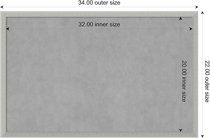 Amanti Art Silver Framed Magnetic Board 22x34 Large Vision Board - Image 4