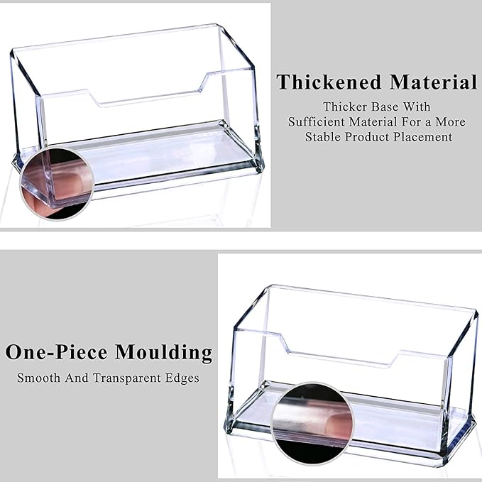 Meschett 3 Pack Clear Acrylic Business Card Holder, Name Card Organizer - Image 4