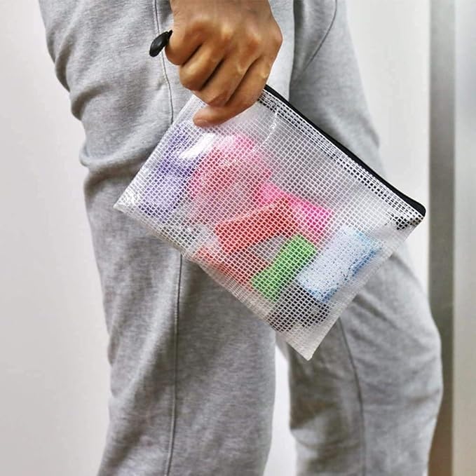 Oaimyy-18 Pcs-5"x 7"-Mesh Zipper Pouches File Bags Puzzle Storage Bags Folders - Image 7